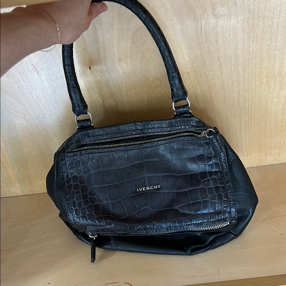 Givenchy Black Croc-Embossed Women's Bag